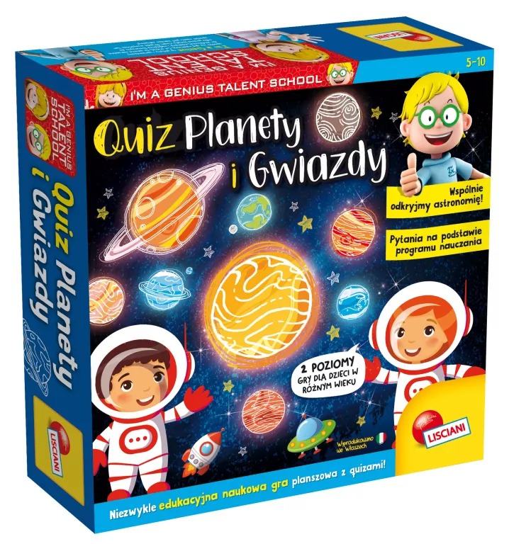 gra edukacyjna- Quiz "Planety i gwiazdy"