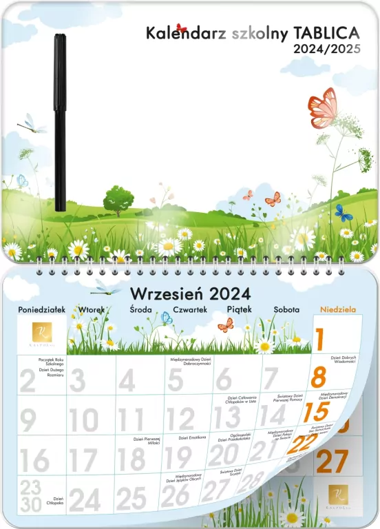 Kalendarz szkolny – Tablica