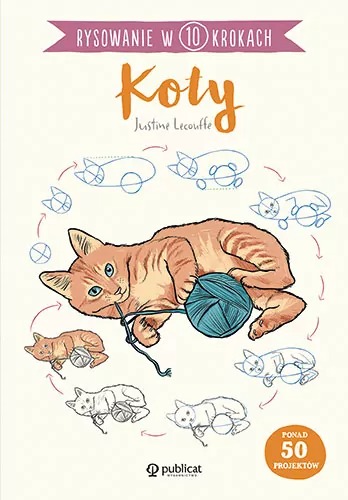 książka  "Koty. Rysowanie w 10 krokach"